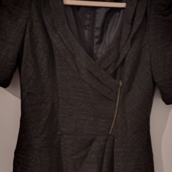 Cue Vintage black Silver Lurex mini dress in size 14 - Picture 7 of 11